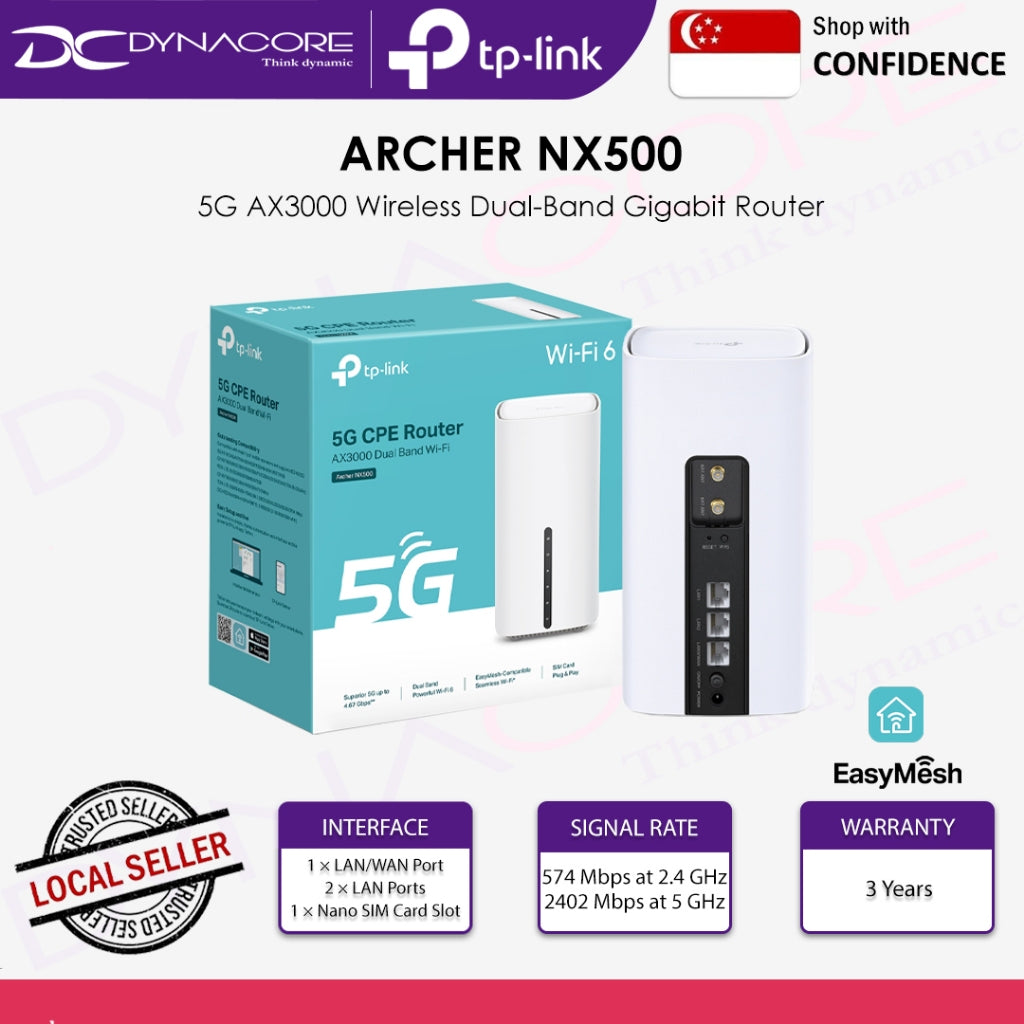 TP-LINK ARCHER NX500 5G AX3000 Wireless Dual-Band Gigabit Router - 1210002601610
