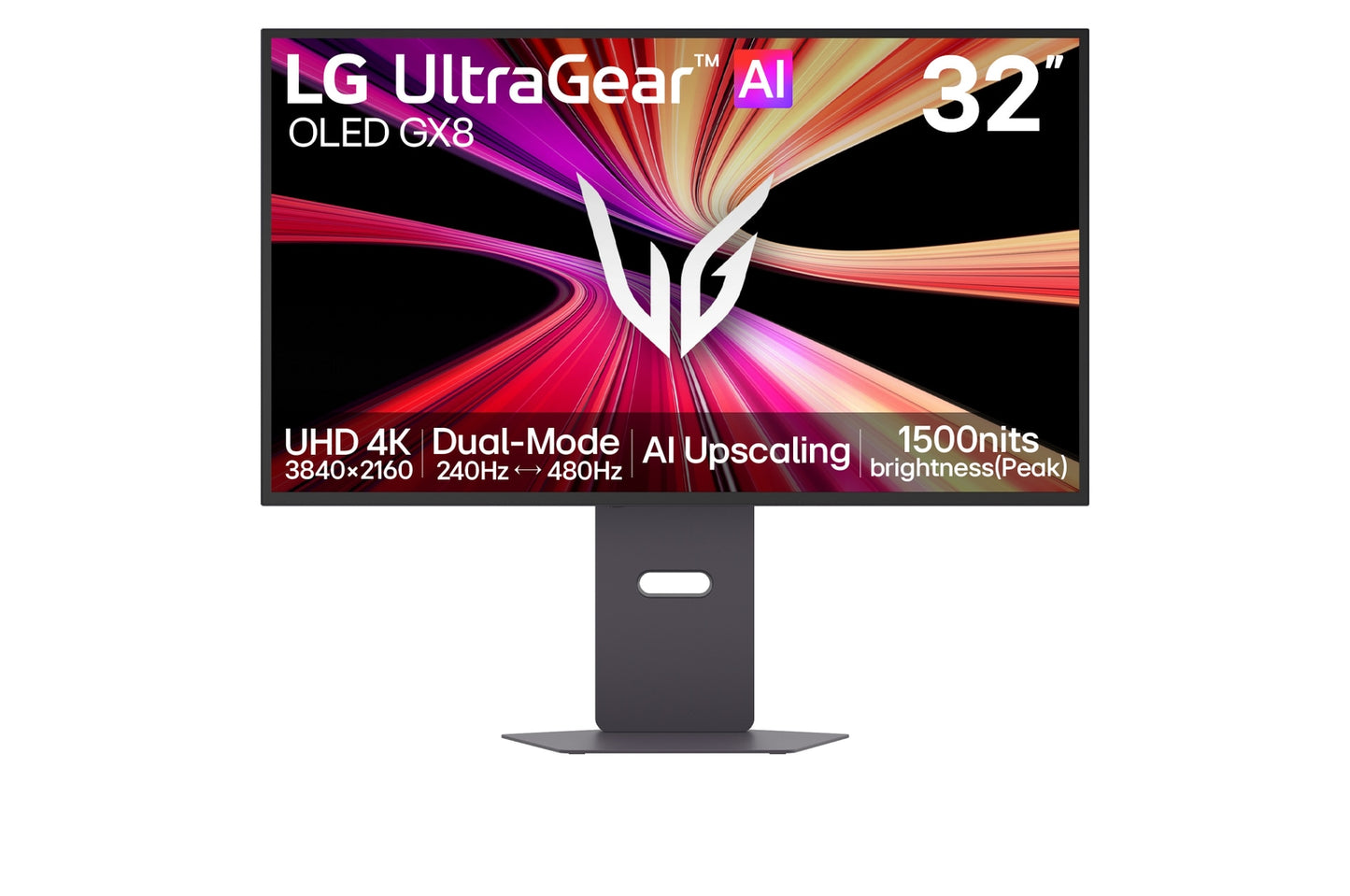 LG UltraGear AI 32GX870B-B  31.5" UHD OLED 240/480Hz Dual Mode Gaming Monitor - LG32GX870B-B