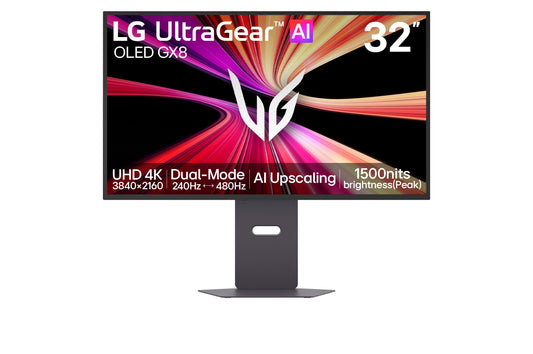 LG UltraGear AI 32GX870B-B  31.5" UHD OLED 240/480Hz Dual Mode Gaming Monitor - LG32GX870B-B