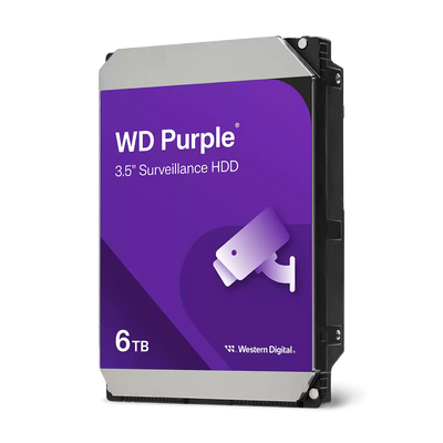 WD Purple 3.5" 6TB Surveillance HDD 256MB 5640RPM SATA - WD64PURZ