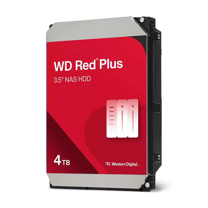 WD RED PLUS 3.5" 4TB NAS HDD 128MB 5400RPM SATA - WD40EFZZ