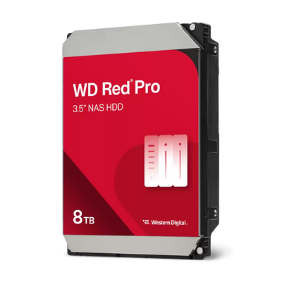 WD Red Pro 3.5" 8TB NAS HDD 256MB 7200RPM SATA - WD8005FFBX