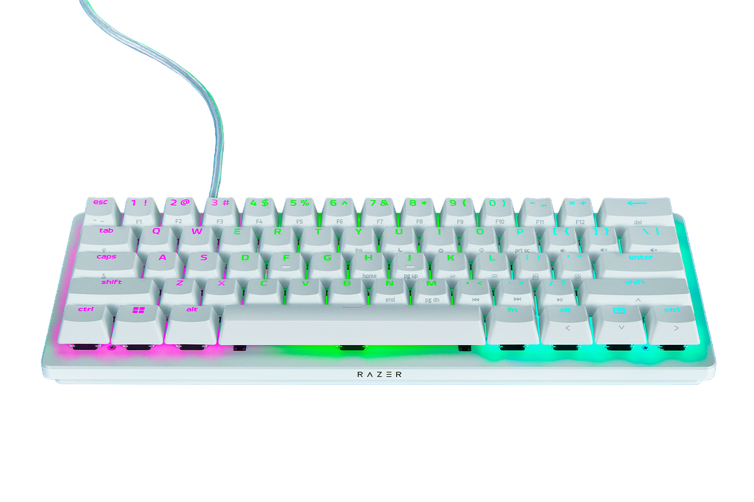 RAZER HUNTSMAN V3 PRO MINI 60PCT ANALOG OPTICAL ESPORTS KEYBOARD WHITE-8887910072103