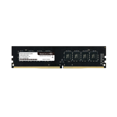 TEAM ELITE DDR4 3200MHz 16GB CL22 BLACK PERFORMANCE DESKTOP RAM - 765441647794