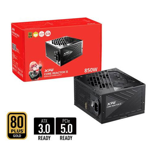ADATA XPG CORE REACTOR II VE 850W ATX3.1 80+ GOLD FULL MODULAR PSU(7YRS) - 4711085946256
