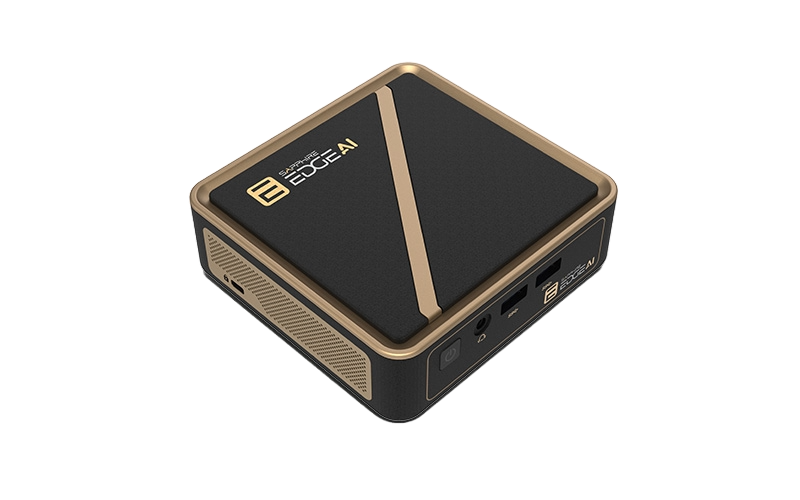 Sapphire Edge AI mini PC — compact 117mm chassis with AMD Ryzen AI 300 Series